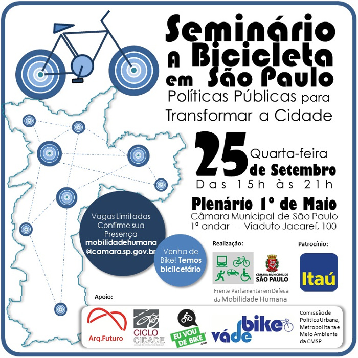 Seminário apresenta panorama das políticas cicloviárias em SP
