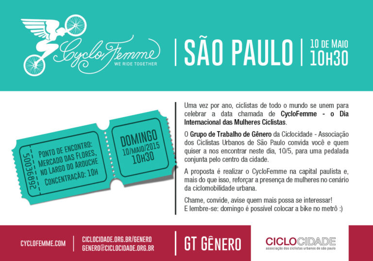 CycloFemme – São Paulo: Comemorando a paixão das mulheres pela bicicleta e o empoderamento feminino