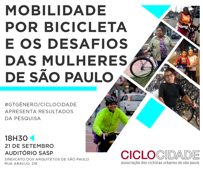 Reserve esta data – Resultados da pesquisa Mobilidade por Bicicleta e os Desafios das Mulheres de São Paulo