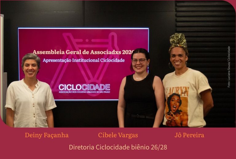 Ciclocidade elege sua primeira diretoria composta exclusivamente por mulheres.